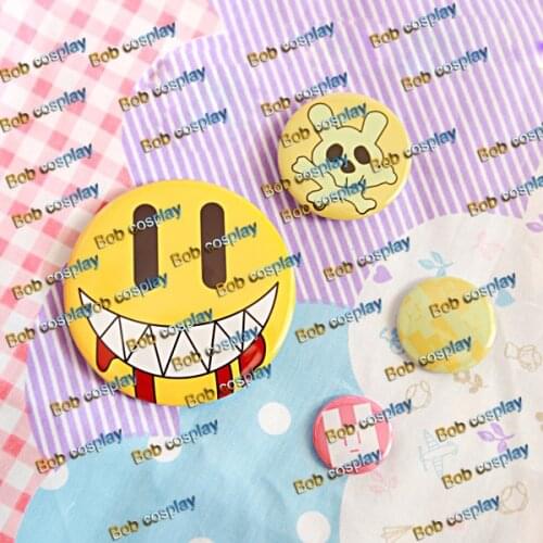Hot sale DRAMAtical Murder DMMD NOIZ Buttons Cosplay Badges Smile Blood Bunny Rabbit 4pcs Set