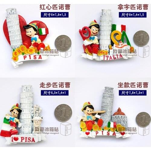 Hot Spots Italy Pisa Leaning Tower Pino Travel Memorial Fridge