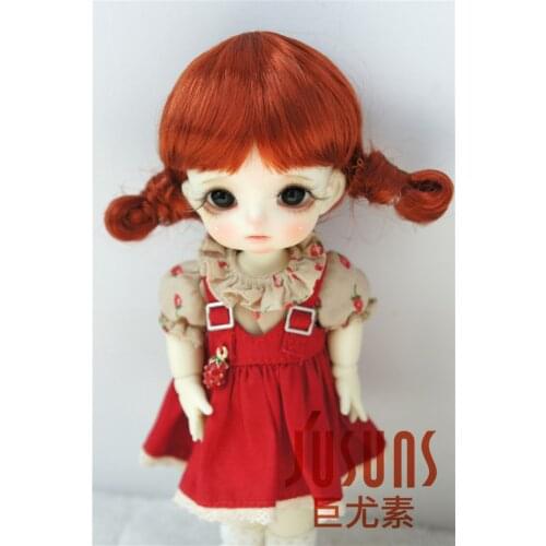 JD142B 1/8 1/6 Lovely two pony Synthetic Mohair Wig Size 5-6 inch 6-7inch Fashion Doll Wigs Doll Accessories