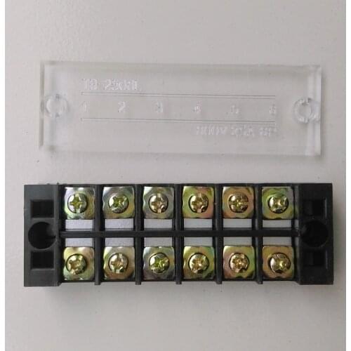 5pcs/lot TB Terminal Block TB-2505 Panel Mounted Terminal Connector 600V 25A 6 Position