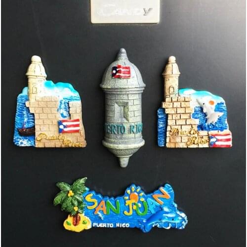 Creative Magnetic Fridge Magnet San Juan, the capital of Puerto Rico, USA