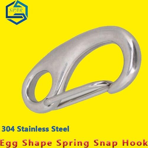 Small Egg Shape Spring Snap Hook Quick Link Carabiner egg type shackle egg hook wire rope 304Stainless Steel