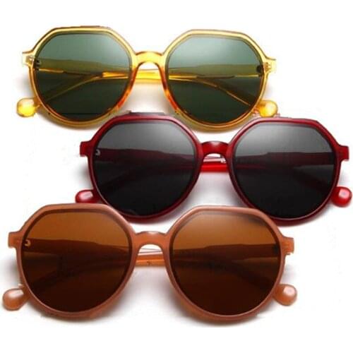 Fashion Women & Men Sunglasses Candy Color Sun Glasses Retro Goggles Anti-UV Spectacles Oversize Frame Eyeglasses A