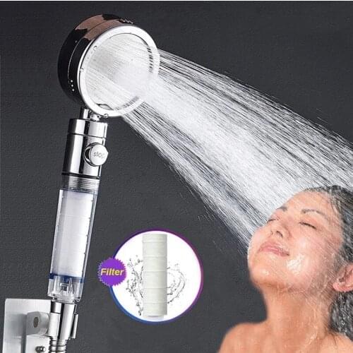 2021 New Arrival Turbocharge SPA Shower Head 360°Rotation High Pressure Water Saving Showerhead Bathroom Accessory Filter Shower