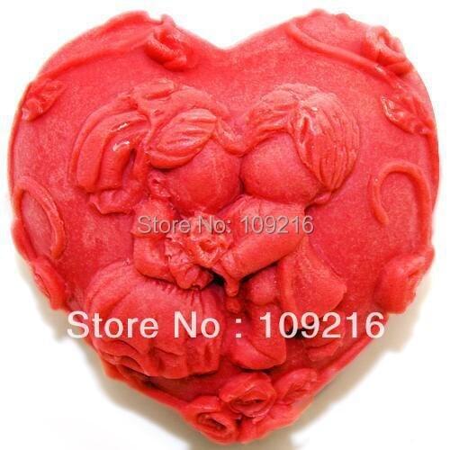 Wholesale!!!1pcs Boy and Girl With Love (R1004) Silicone Handmade Soap Mold Crafts DIY Mold