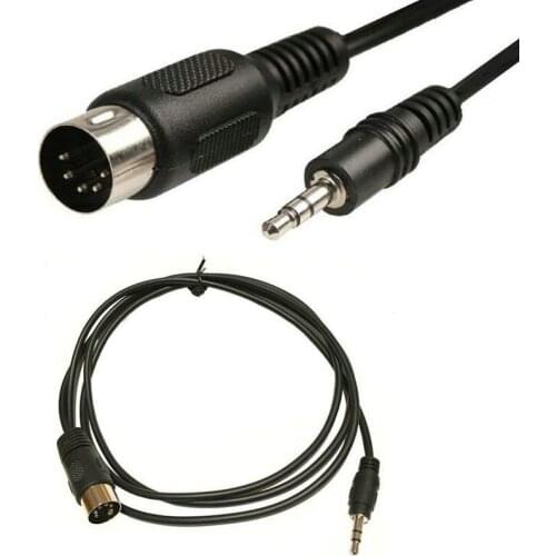 Great-Q 5pcs New 3.5mm Stereo Jack to 5P DIN Adapter Cable Audio Video AV Cord