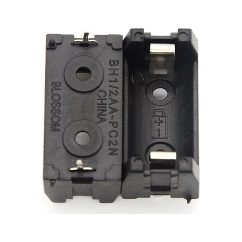 MasterFire 500pcs/lot ER14250 3V Plastic Battery Holder 1/2 AA Battery Storage Box CR2 Batteries Case For Soldering connecting