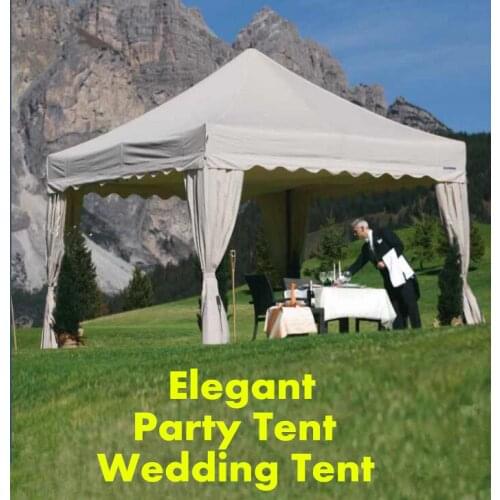 Romantic and Lovely 10x10ft Outdoor Pop Up Gazebo Leisure Party Wedding Marquee Tent Awning with Leg Curtains for Events