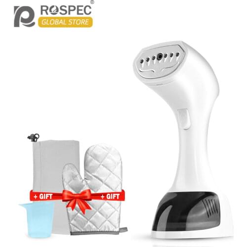 ROSPEC Garment Steamer Manual Portable Iron Machine for Handing Vertica Ironing Clothes Steam Cleaner for Home Travel Electric