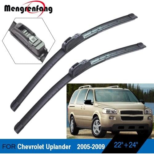 For Chevrolet Uplander Car Styling Front Windscreen Wiper Blades Soft Rubber Wiper J Hook Arms 2005 2006 2007 2008 2009