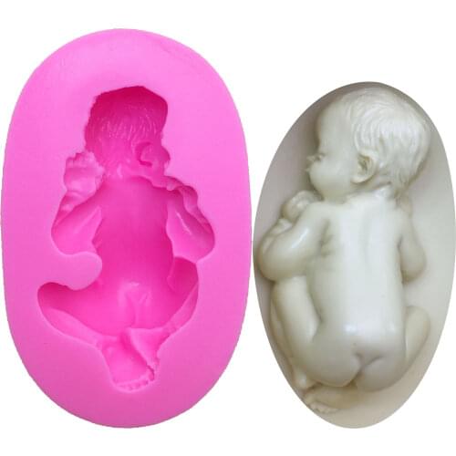 3D Baby Shape Silicone Mold Sugar Mold Chocolate Mold fondant Cake decorating Tool AX-2011