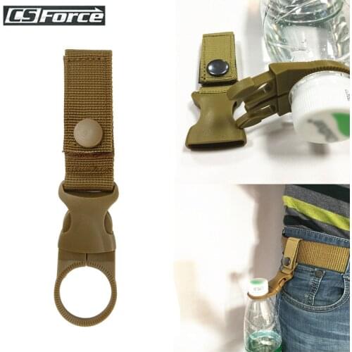 Tactical Nylon Water Bottle Hanger Hook Multifunction Molle Webbing Backpack Carabiner Camping Hike Hook Travel Kit Tool Clip
