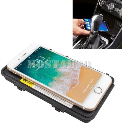 The Phone With QI Wireless Charging For Volkswagen T-ROC 10W Wireless Car Charger Wireless Phone Fast Charging Pad 2017-2021
