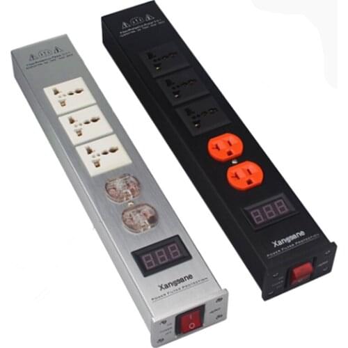 HiFi Audio Power Universal Socket Filter 220V/10A US Plug Audio Power Purifier Outlet