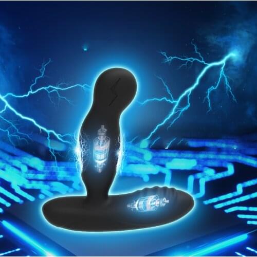 Prostate Massage Vibrators Wireless Electric Shock Pulse Man Rotating Male Stimulator Masturbator Anal Butt Plug Sex Toy For Men