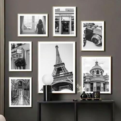 Vintage Nordic Poster Tower Paris Camera Street Printemps Magdalen Wall Art Print Canvas Painting Decor Pictures For Living Room