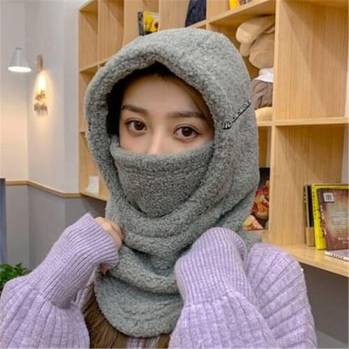 Female Fleece Hat Winter Korean Style Tide Plus Velvet Warm Earmuffs Wool Hats Woman Outdoor Cycling Cold Cap Wholesale