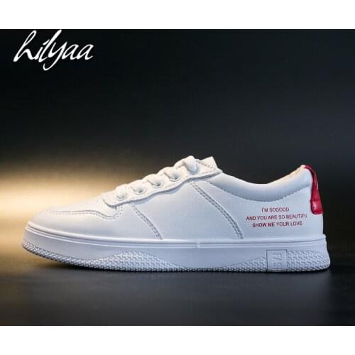 2020 Spring Flats Woman White Sneakers PU Leather Footware Casual Sport Trainers Tenis Feminino Outdoor Laides Sneakers Women