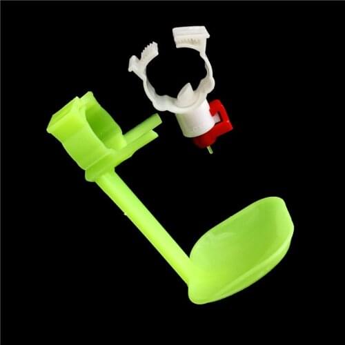 10 sets New Chicken drinking fountain Green Nipple hanging Cup Snap-drinking 25mm Free shipping