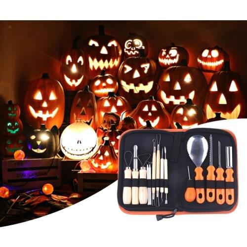 14Pcs Professional Pumpkin Carving Tool Kit Easily Carve Sculpt Halloween Tools Supplies Sculpting Decorating Tools Kit