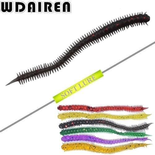 20Pcs/lot Artificial Sea Worms 10cm 1.1g Soft Fishing Lures Pesca Fish Peche Wobblers Tackle Soft Bait Lifelike Isca Carp WD-348