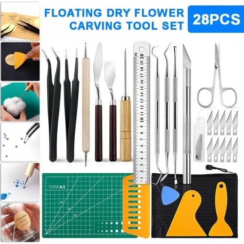 28 Pieces/set Craft Vinyl Weeding Tools Set Handmade Tool Basic Vinyl Tool Silhouettes Cameos Lettering DIY Accessories