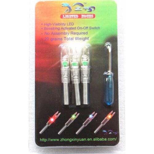 3PCS Green Lighted Nocks Nockturnal Lumenok Similar to Nockturnal Design