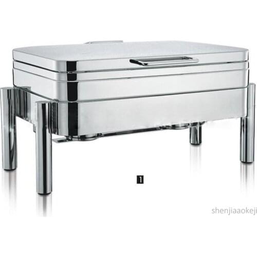 304 buffet furnace long square type hydraulic stainless steel cover dining stove Food heat preservation machine kitchen tool