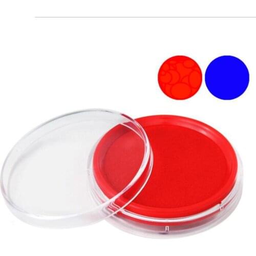 1 Pcs Ink Pad for Stamps, Stamp Ink Pad for Bright Color, Even Coverage and Durability, Blue, Red Stamp Pad Chinese Yinni Pad