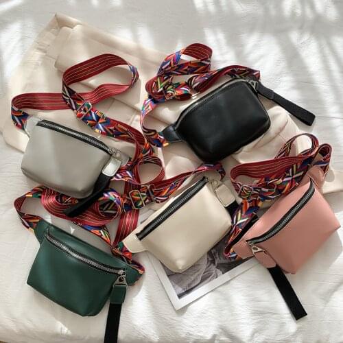 Lady Leather Crossbody Zipper Money Purses Ethnic Shoulder Bag Waist Fanny Pack Popular Simple Female Daily Bag