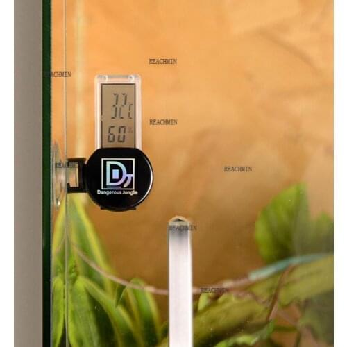 Electronic LCD Thermometer Hygrometer Temperature Sucked Type Hygrometer for Reptiles Chameleon Terrarium Fish Tank Refrigerator
