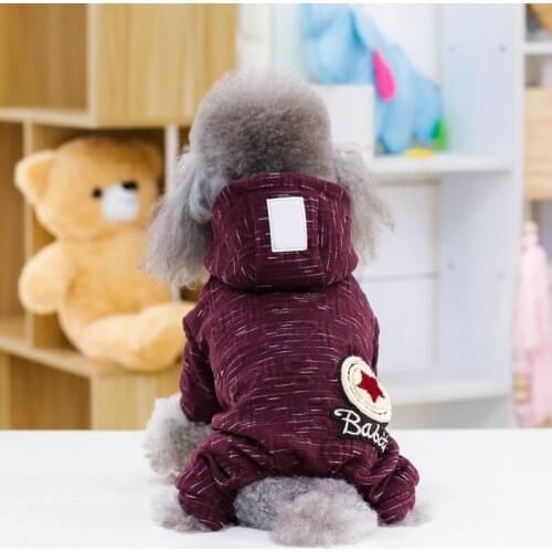 Pet Dog Four Legs Dog Jumpsuits Cashmere Hoodie Coats for Autumn Winter Puppy Thickened Warm Coat