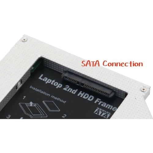 2nd HDD SSD Hard Drive Optical Caddy Frame Enclosure for HP Compaq 6910P GSA-U10N