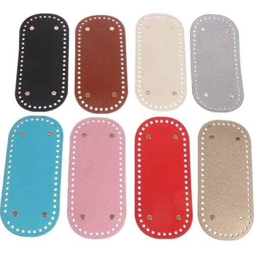 Long Bottom Leather Bag Bottoms DIY Handmade Oval Long Bottom Bag Accessories for Knitting Bags handbag Crossbody Bags Bottom