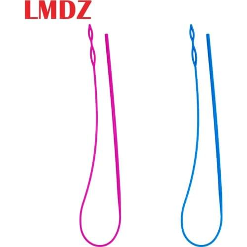 LMDZ 2Pcs Plastic Drawstring Threader Cited Clips Elastic Belt Wearing Rope Weaving Tool Bag Wrap Rope Wearing Sewing Accessorie