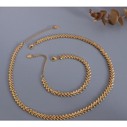 Fashion Stainless Steel Leaf Chain Necklace For Women Minimalist Textured Collar Necklace joyería acero inoxidable mujer Gift