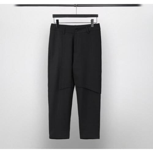 Owen Seak Men Casual Pants High Street Wear Mens Hip Hop High Street Sweatpants Summer Cross Loose Black Pants