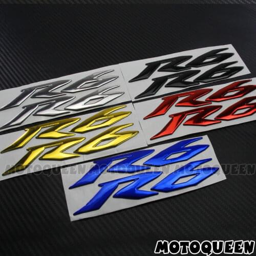 Motor Body Sticker Decal Case For YAMAHA R6 logo YZF-R6 YZF600 Motorcycle Body Shell Stickers 3D Decals Stickers Emblem