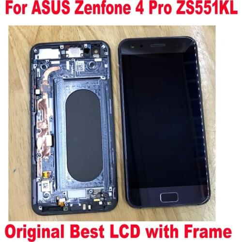 Original Good Working LCD Display Touch Screen Digitizer Assembly Sensor + Frame For ASUS ZenFone 4 Pro ZS551KL Z01GD Pantalla