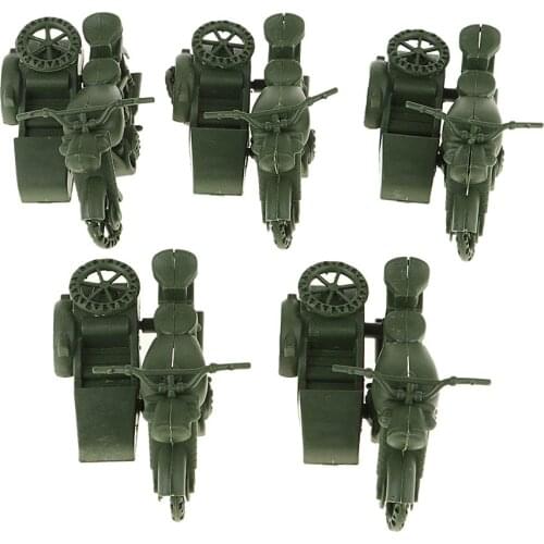 Package of Army Motorcycle Model for WWII German Soldier Diorama DIY Wargame Models Kits, Sand Table Model Building Accs