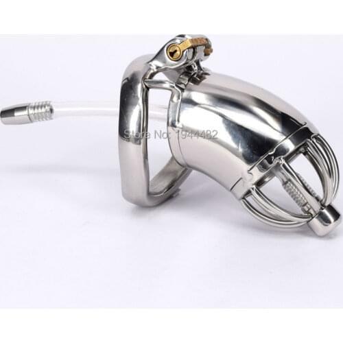 Male Chastity Belt Stainless Steel Bondage Sex Toys Metal With Removable Urethral Sound Cock Cage For Men Gay Adult Sex Product