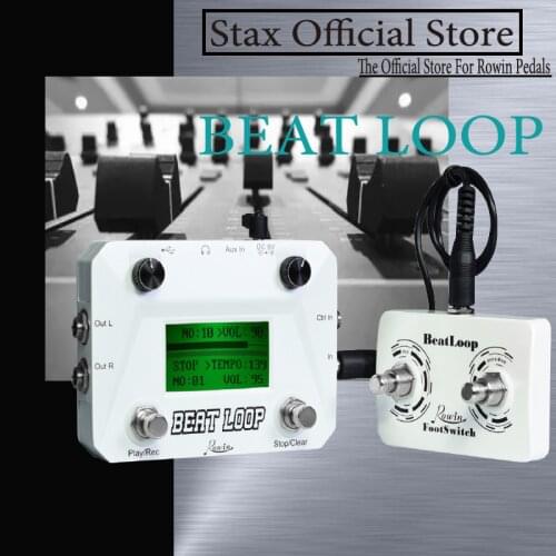 Rowin LBL-01 Guitar Beat Loop Pedals Drum Looper Machine 40 Drums Rhythm 50min Looper Recording Time One-Man Band