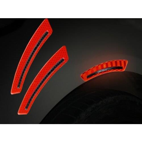 2pcs/set Auto Wheel Eyebrow Reflective Sticker Reflector Strip Safety Warning Tape Anti-collision Warn in Dark For All Car