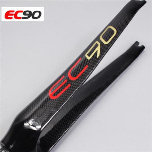 EC90 700C Fork Carbon Fiber Road Bike Fixed Gear Threadless Carbon Fork Straight Steerer Rigid Front Forks 1-1/8" Superlight