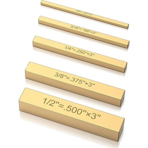 Brass Height Gauges Set, Saw Height Gauge-5 Piece Lasing-Engraved Size Marking For Router And Table Saw Accessories