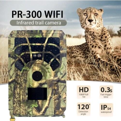 IP54 Waterproof Wild Trail Camera Wifi APP Control Hunting-Cameras 5MP Color CMOS Night Vision Wildlife Photo Traps