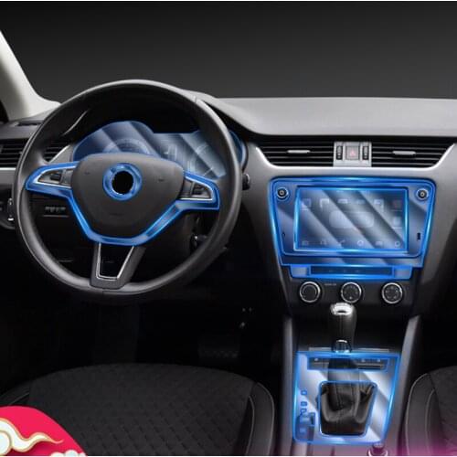 Car Interior Protective Film Anti-scratch Repair Modified TPU Transparent Central Control Film for Skoda Octavia 2018-2019