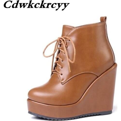 Winter New pattern Cashmere Keep Martin boots Slope heel Thick bottom Frenulum High-heeled Round head Waterproof Women Boots