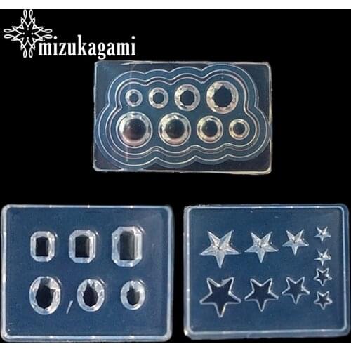 1pcs UV Resin Jewelry Liquid Silicone Mold 3D Stars Geometry Beads Resin Charms Mold For DIY Jewelry Nail Art Mold Making