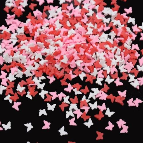 100g/lot DIY Crafts Filler Accessories Colorful Butterfly Sprinkles Polymer Clay Slices Arts and Mobile Decoration Fittings